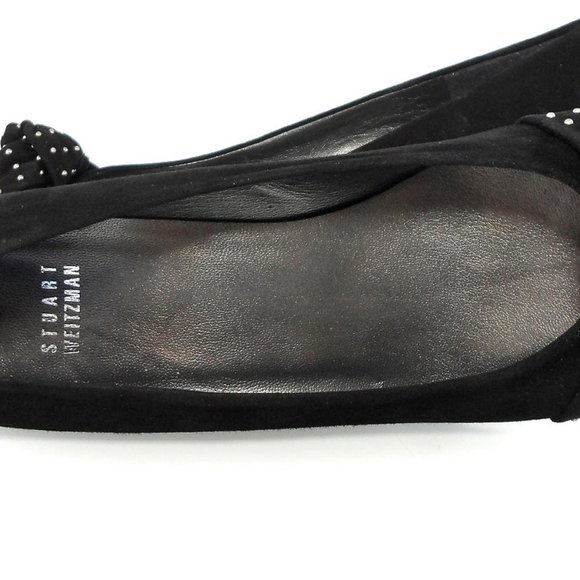 Stuart Weitzman Black Flats with Silver Accents - Picture 7 of 10